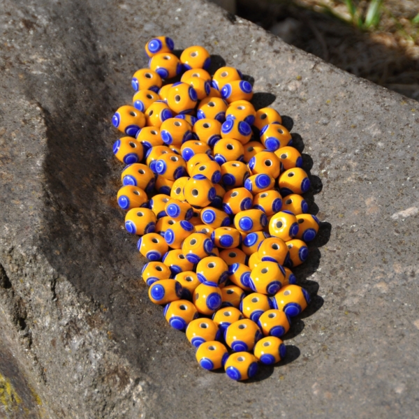 Keltské korálky Halštat s očky Celtic beads Hallstatt